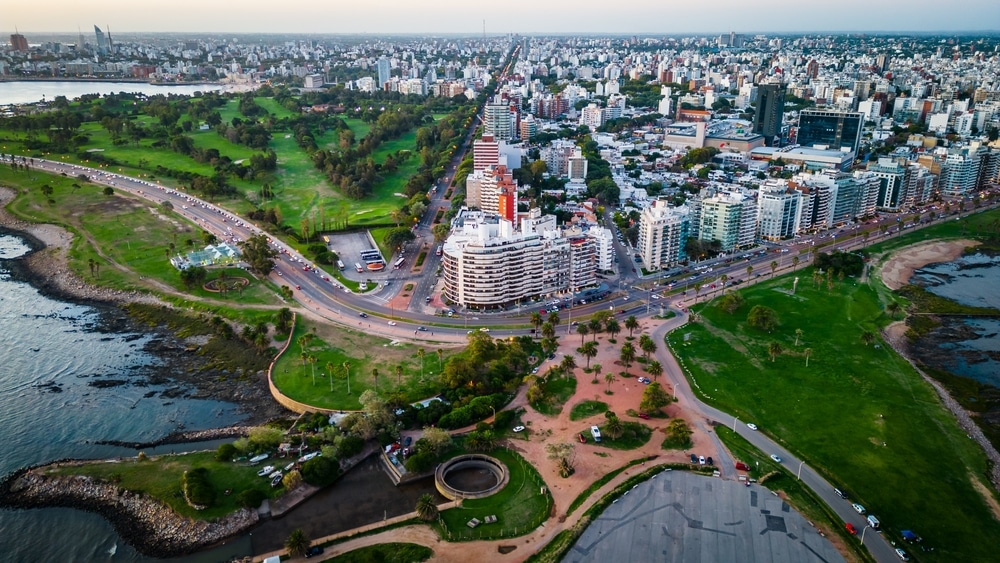 Montevideo,Capital,City,Uruguay,Punta,Carretta,District,Aerial,View